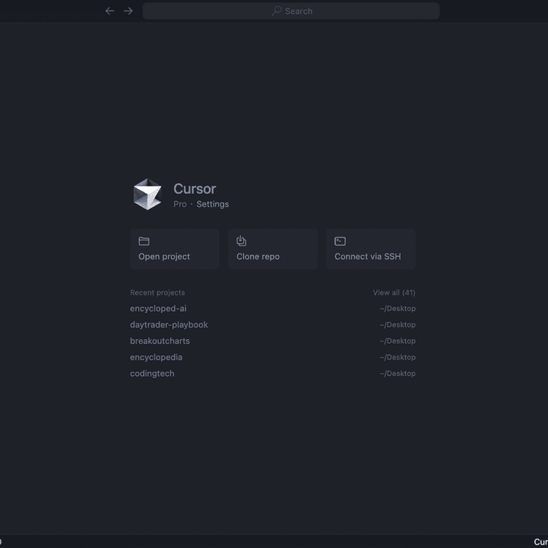 Cursor interface